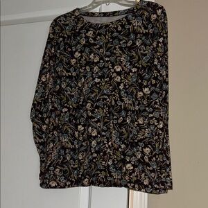 J. Jill Multicolor Floral Long Sleeve Top